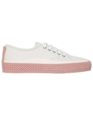 Ferragamo Ferragamo Storm Contrast Sole Leather Trainers - White