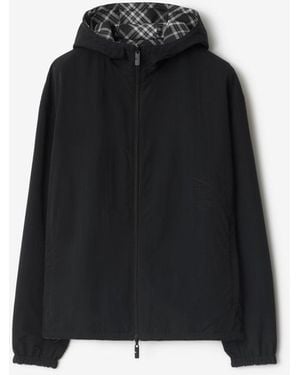 Burberry Reversible Check Hooded Jacket - Black