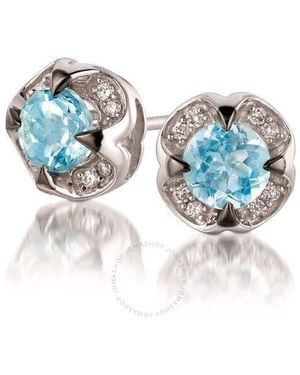 Le Vian Ladies Buttons Earrings Set - Blue
