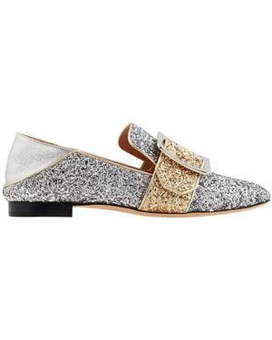 Bally Ladies Janelle Giltter Loafers - Natural