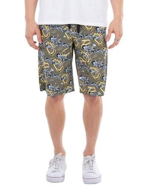A.P.C. Graphic-Print Vince Cotton Shorts - Green