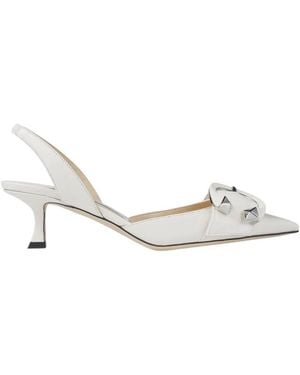 Jimmy Choo Moni 50 Nappa Slingback Court Shoes, Brand Size 38.5 Us - Metallic
