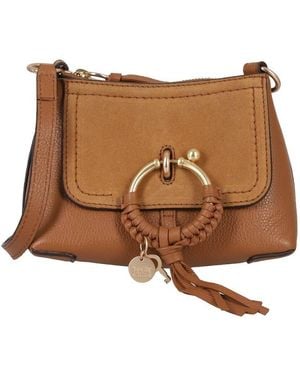 See By Chloé Joan Suede And Leather Shoulder Bag - Brown
