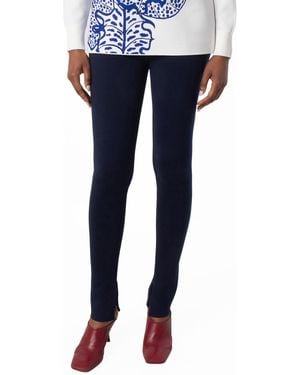 Ferragamo Fitted Virgin Wool Leggings - Blue