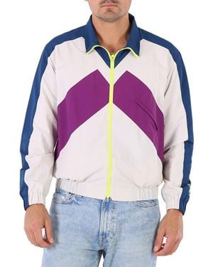 KENZO Colorblock Sport Track Nylon Jacket - Purple