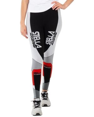 Stella McCartney Ladies Sporty Logo-Print Leggings, Brand Size 36 (Us Size 2) - Black