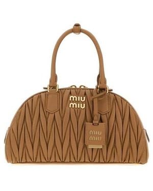 Miu Miu Arcadie Shoulder Bag Caramel - Brown