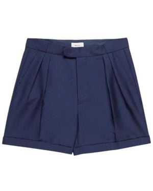 Bally Marine Wool Bermuda Shorts, Brand Size 50 Waist - Blue