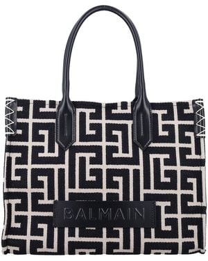 Balmain B-Army Shopper 36 Bag - Black