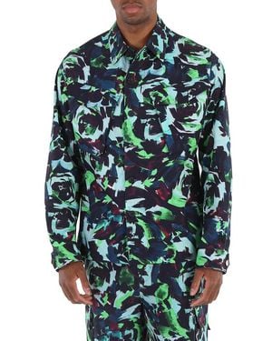 KENZO Grass Allover Flower Print Shirt - Green