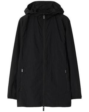 Burberry Nylon Hooded Jacket - Black