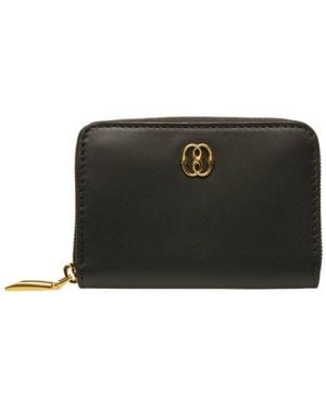 Bally Emblem Leather Coin Purse - Black