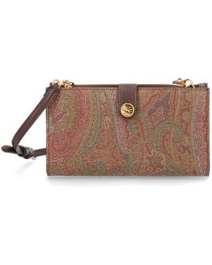 Etro Arnica Shoulder Wallet - Brown