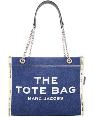 Marc Jacobs Medium Denim Chain Tote Bag - Blue