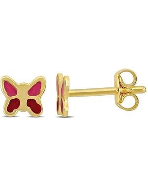 Amour Butterfly Stud Earrings - Metallic
