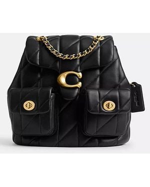 COACH Tabby Backpack With Pillow Quilting - Black