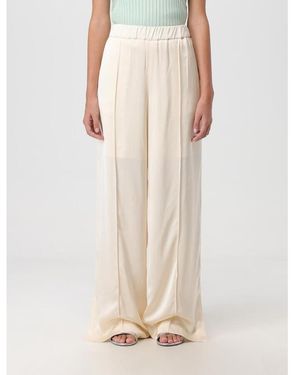 Jil Sander Light Cream Wide Pants - Natural