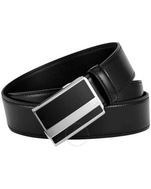 dunhill Longtail Automatic Buckle Leather Belt, - Black