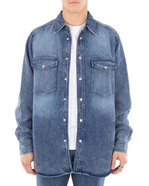 Isabel Marant Tailly Flowy Denim Shirt - Blue