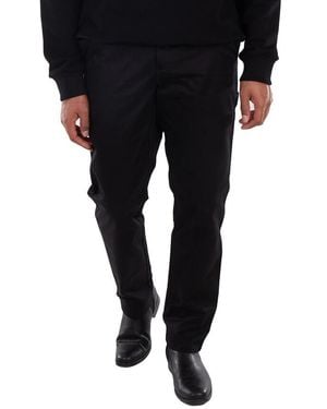 Burberry Straight-Leg Cotton Pants, Brand Size 50 (Waist - Black