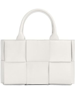 Bottega Veneta Mini Arco Intrecciato Tote Bag - White