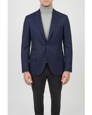 Brunello Cucinelli Cashmere Tailored Blazer, Brand Size 46 (Us - Blue