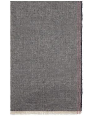 Brunello Cucinelli Linen Silk Scarf, One Size - Gray
