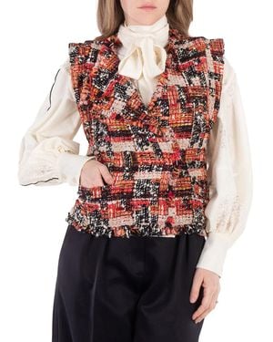 Isabel Marant Ladies Djiroy Wool Tweed Vest - Red