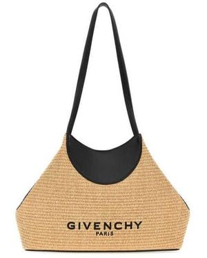 Givenchy Raffia Small Facet Shoulder Bag Natural Borse A Mano