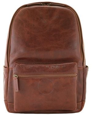Fossil Leather Buckner Backpack - Brown