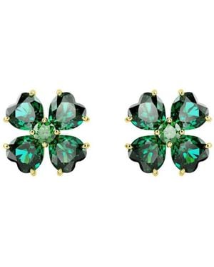 Swarovski Idyllia-Tone Plated Stud Earrings - Green