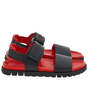 Ferragamo Signature Double Strap Sandals - Red