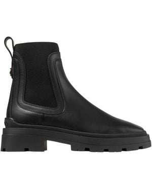 Jimmy Choo Veronique 45Mm Leather Ankle Boots - Black