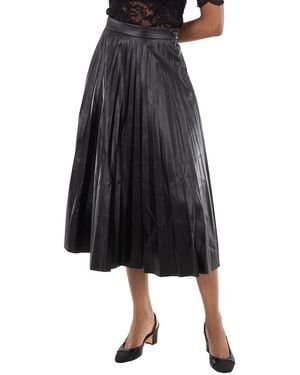 MM6 by Maison Margiela Pleated Midi Skirt - Black