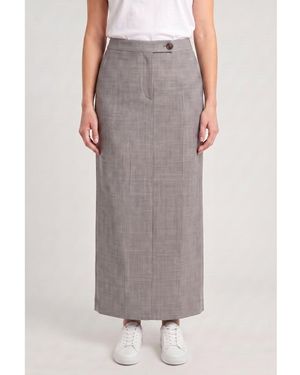 Brunello Cucinelli Light Wool Pencil Skirt, Brand Size 40 (Us - Grey
