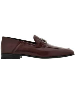 Ferragamo Gancini Ornament Hybrid Loafers - Brown
