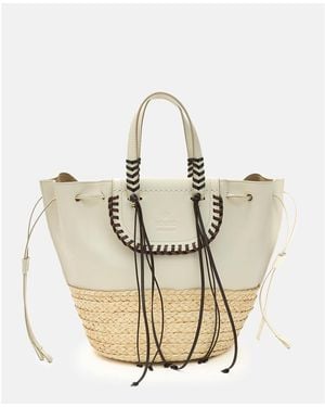 CUBA LAB Bolero Leather Tote Bag - Metallic