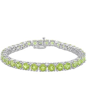 Amour 19 5/8 Ct Tgw Peridot Tennis Bracelet - Green