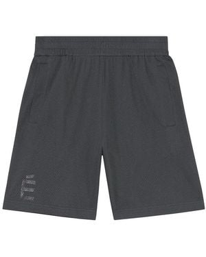 Etudes Studio Logo Embossed Mesh Shorts - Grey