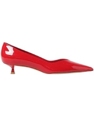 Stuart Weitzman Eva 35 Patent Leather Court Shoes - Red