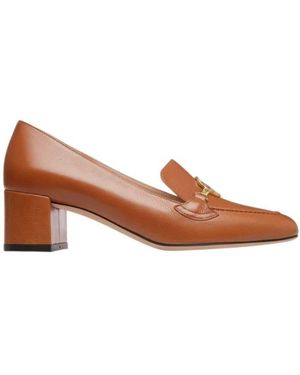 Bally Emblem Obrien Leather Pumps, Brand Size 39 Us - Brown