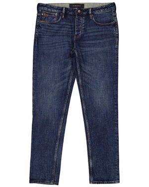Emporio Armani J75 Slim-Fit Selvedge Denim Jeans, Waist - Blue