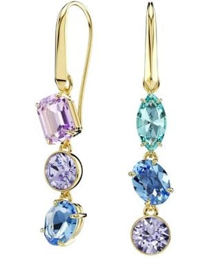 Swarovski Gema-Tone Plated Asymmetrical Earrings - Blue