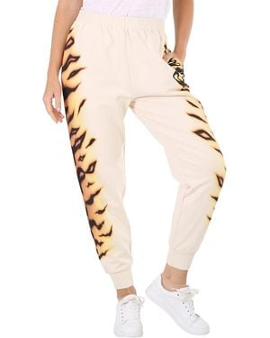Stella McCartney Ladies Magnolia Graphic-Print Track Trousers, Brand Size 42 (Us - Metallic