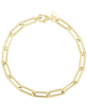 Kylie Harper Ladies 14K Thick 4.8Mm Paperclip Statement Bracelet - Metallic