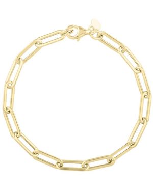 Kylie Harper Ladies 14K Thick 4.8Mm Paperclip Statement Bracelet - Metallic