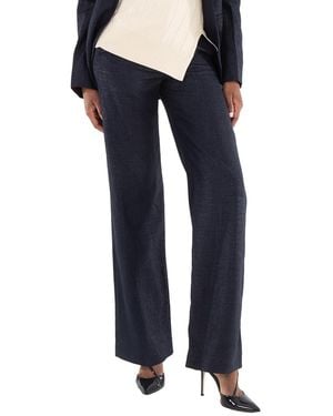 Stella McCartney Ladies High-Waist Straight Pants, Brand Size 36 (Us - Blue