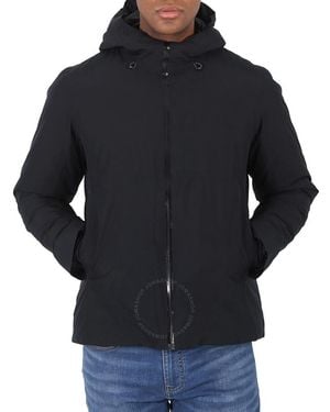 Save The Duck Alvaro Logo-Patch Hooded Padded Jacket - Black