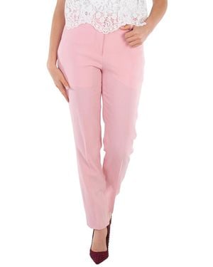 Burberry Aimie Tailored Straight Leg Wool Pants, Brand Size 10 (Us - Pink