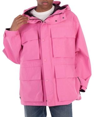 Burberry Bubblegum Brent Equestrian Knight Applique Snow Parka - Pink